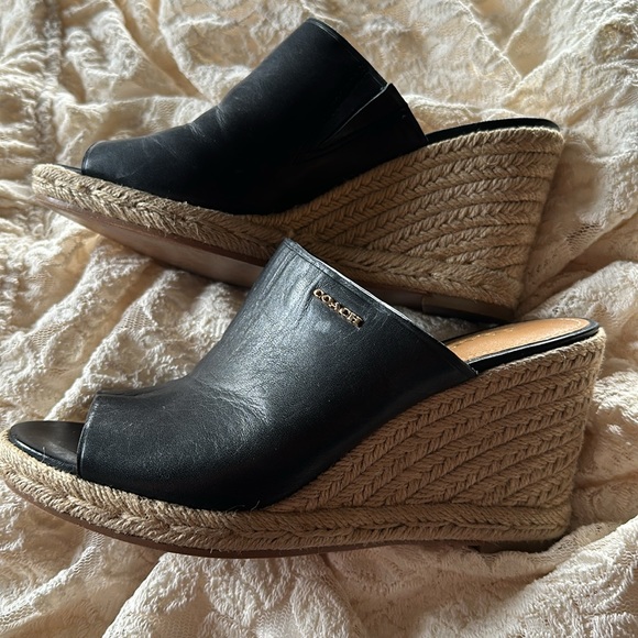 Coach size 6 leather wedges - Picture 6 of 6